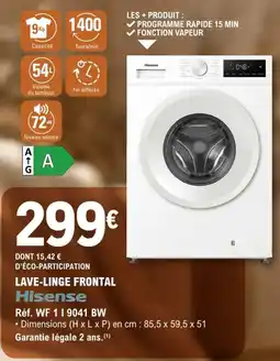 E.Leclerc Espace Culturel Hisense LAVE-LINGE FRONTAL offre