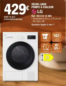 E.Leclerc Espace Culturel LG SÈCHE-LINGE POMPE À CHALEUR offre