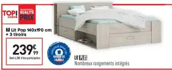 Conforama Lit Pop 140x190cm offre