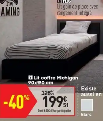 Conforama Lit Coffre Michigan offre