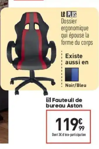 Conforama Fauteuil de Bureau Aston offre