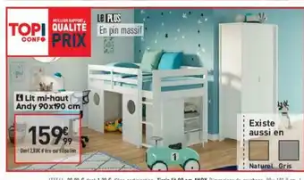 Conforama Lit Mi-Haut offre