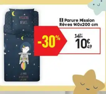 Conforama Parure Mission Rêves 140x200cm offre