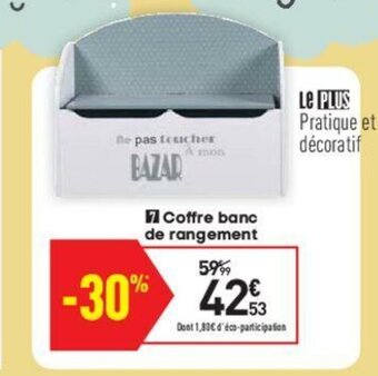 Conforama Coffre Banc de Rangement offre