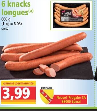 Norma 6 knacks longues offre