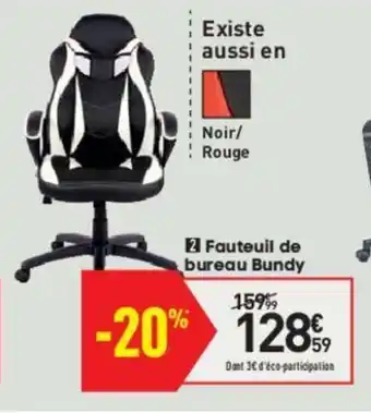 Conforama Fauteuil de Bureau Bundy offre