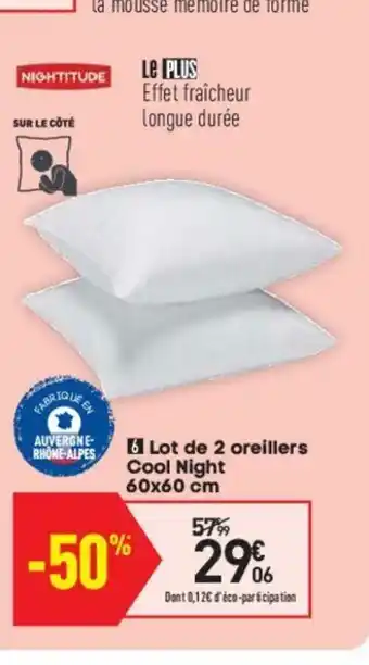 Lot de 2 Oreillers