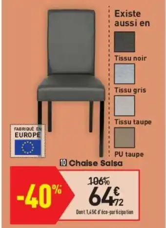 Conforama Chaise Salsa offre