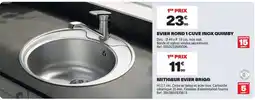 Brico Dépôt QUIMBY EVIER ROND 1 CUVE INOX offre