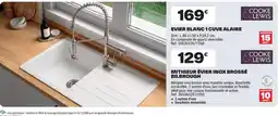 Brico Dépôt COOKE LEWIS EVIER BLANC 1 CUVE ALAIRE offre