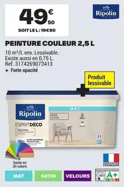 Brico Dépôt Ripolin PEINTURE COULEUR offre
