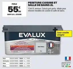 Brico Dépôt EVALUX PEINTURE CUISINE ET SALLE DE BAINS offre