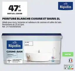 Brico Dépôt Ripolin Peinture blanche cuisine et bains offre