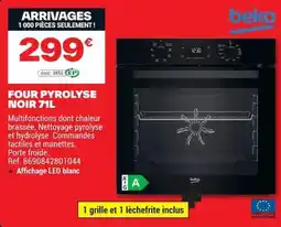 Brico Dépôt beko Four pyrolyse noir 71L offre