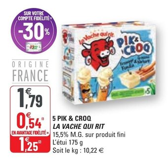 G20 5 Pik & Croq La Vache Qui Rit offre