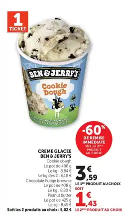 U Express BEN & JERRY'S Cookie Dough offre