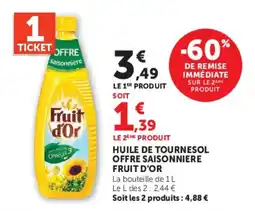 U Express Fruit d'Or Huile de tournesol offre