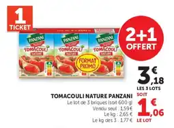 U Express PANZANI TOMACOULI NATURE offre