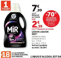 U Express MIR Lessive Black offre