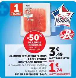 U Express Montagne Noire Jambon Sec Affiné 9 Mois offre