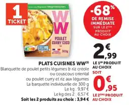 U Express WW Poulet Curry Coco offre