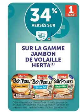 U Express Herta Sur la gamme jambon de volaille offre