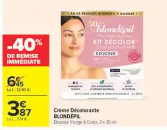 BLONDÉPIL Crème Décolorante