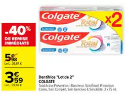 Carrefour COLGATE Dentifrice offre