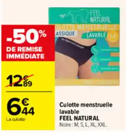 Carrefour FEEL NATURAL Culotte menstruelle lavable offre