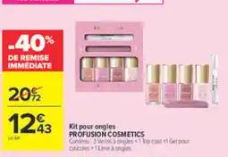 Carrefour PROFUSION COSMETICS Kit pour ongles offre