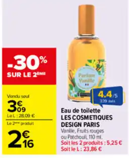 Carrefour LES COSMETIQUES DESIGN PARIS offre