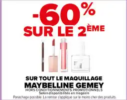 Carrefour Maybelline gemey sur tout le maquillage offre