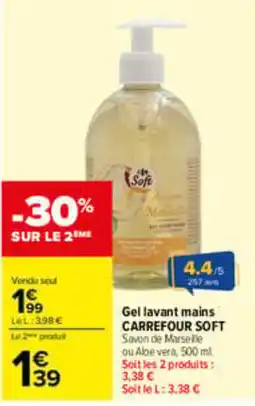 Carrefour CARREFOUR SOFT Gel lavant mains offre