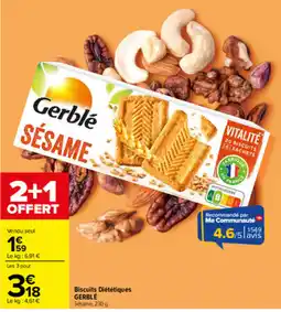 Carrefour Gerblé Biscuits Diététiques Sésame offre
