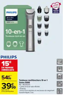Carrefour PHILIPS Tondeuse multifonctions 10 en 1 offre