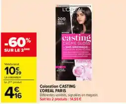 Carrefour L'OREAL PARIS Coloration CASTING offre