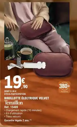 E.Leclerc Terraillon Bouillotte Électrique Velvet offre