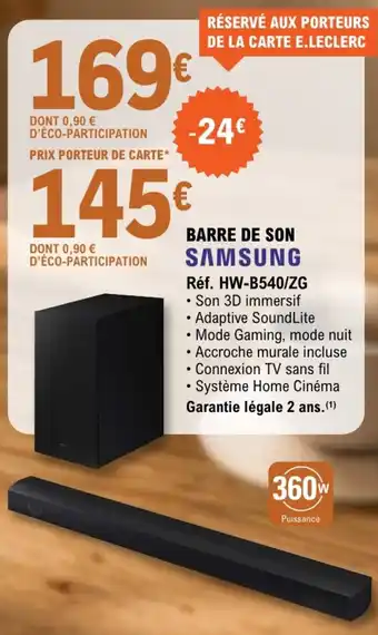 SAMSUNG BARRE DE SON