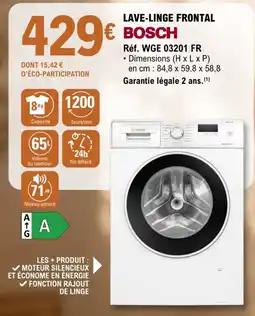 E.Leclerc BOSCH LAVE-LINGE FRONTAL offre