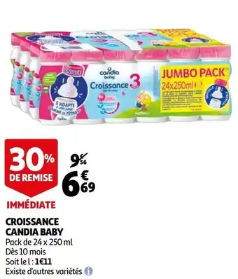 Auchan Candia baby croissance offre