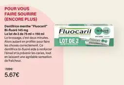 Monop' Fluocaril dentifrice menthe bi-fluore offre