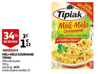 Auchan Tipiak méli-mélo gourmand offre