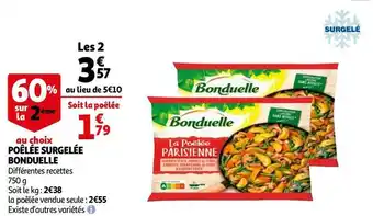 Auchan Bonduelle poêlée surgelée offre