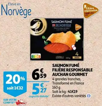 Auchan Auchan saumon fumé offre