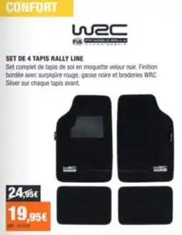 Autobacs WRC SET DE 4 TAPIS RALLY LINE offre