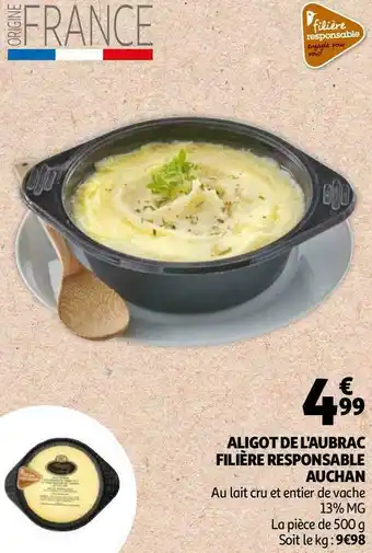 Auchan Auchan aligot de l'aubrac filière responsable offre