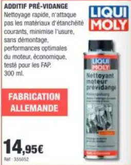 Autobacs LIQUI MOLY Additif pré-vidange offre