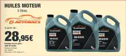 Autobacs AUTOBACS Huiles Moteur offre
