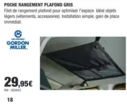 Autobacs GORDON MILLER POCHES RANGEMENT PLAFOND GRIS offre