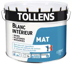 Brico Dépôt Peinture blanche bicouche 10l offre